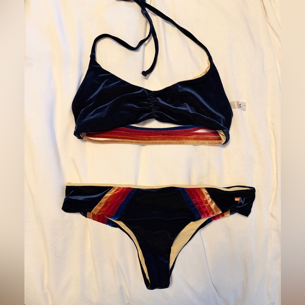 Aviator Nation Velvet Bikini Set